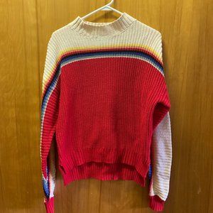 Forever 21 Red Mock Neck Sweater